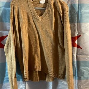 Caslon Women's V-Neck Sweater in Tan